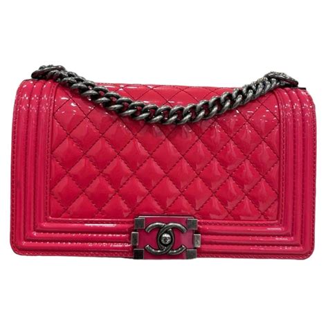 Chanel Mini Boy Fucsia Pelle Borsa a Tracolla 